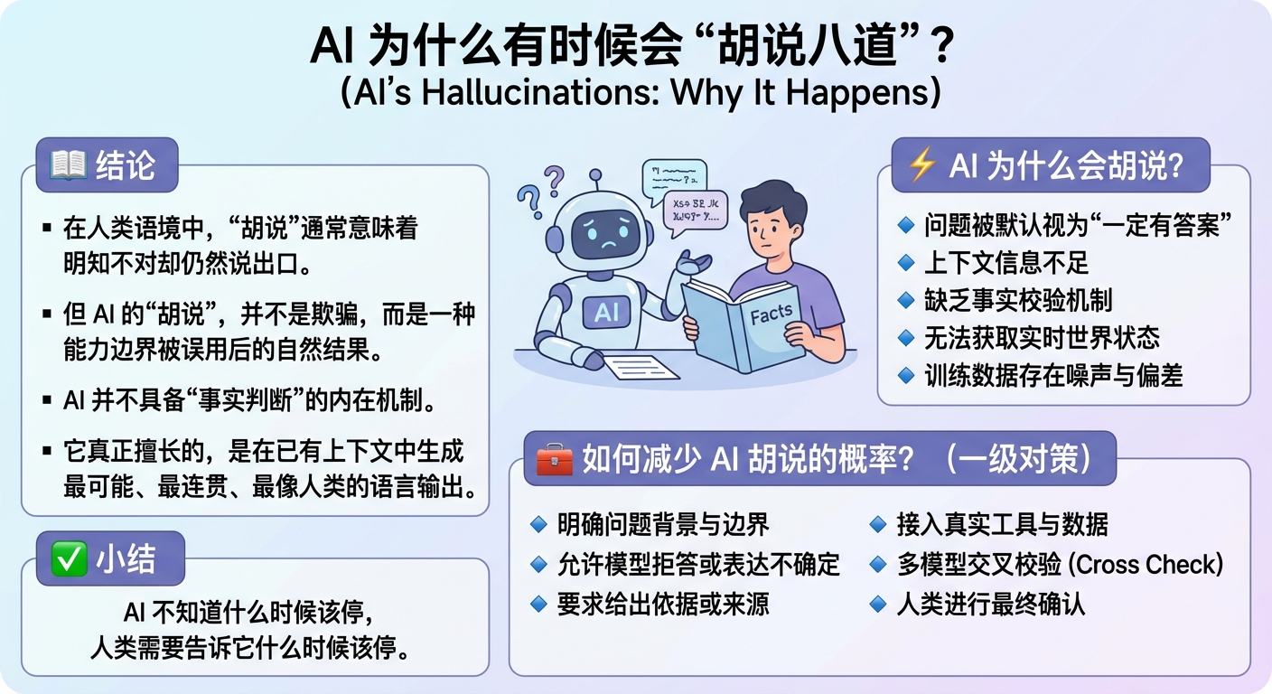 AI 为什么有时候会胡说？